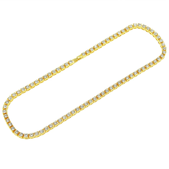 Necklace Alloy Singlerow Drill Geometric Hiphop Diamond Style