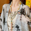 Necklace Alloy Synthetic Crystal Flower Round Beaded Tassel Electroplating For Women