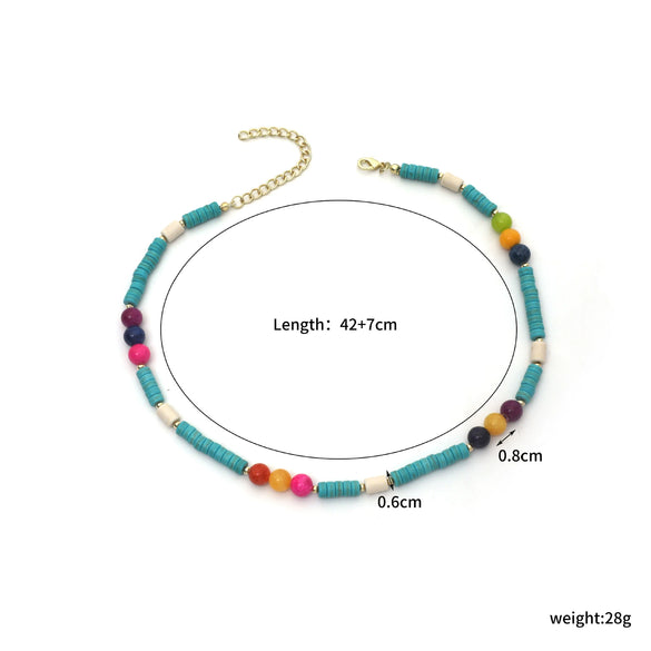 Necklace Alloy Turquoise Geometric Electroplated For Women