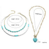 Necklace Alloy Turquoise Geometric Electroplated For Women