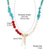 Necklace Alloy Turquoise Geometric Electroplated For Women