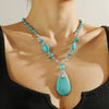 Necklace Alloy Turquoise Geometric Electroplated For Women