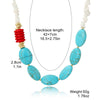 Necklace Alloy Turquoise Geometric Electroplated For Women