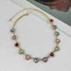 Necklace Alloyacrylic Drill Light Luxury Geometric Shape Set With Diamonds Women's