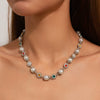 Necklace Alloyacrylic Drill Light Luxury Geometric Shape Set With Diamonds Women's