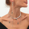 Necklace Aluminum Chain Turquoise Beads Alloy Geometric Heart Shape Electroplating For Women
