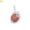 Necklace Amethyst Pendant Natural Stone Copper Accessories Minimalist Dragon Ball Totem 3D Ornament