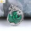 Necklace Amethyst Pendant Natural Stone Copper Accessories Minimalist Dragon Ball Totem 3D Ornament