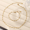 Necklace And Bracelet 316L Stainless Steel Banana Shape Electroplated
