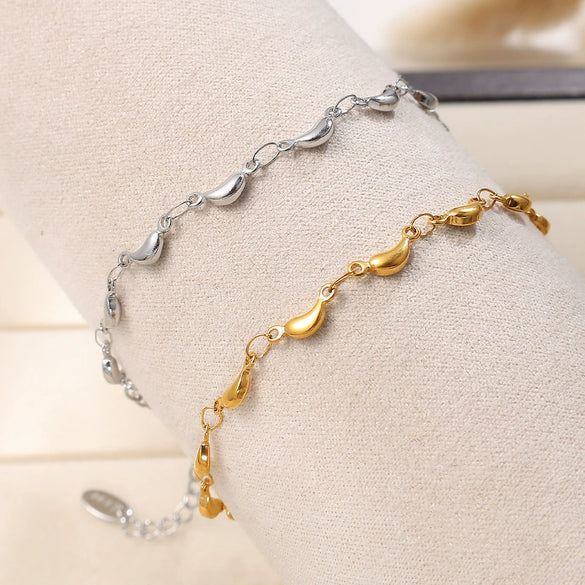 Necklace And Bracelet 316L Stainless Steel Banana Shape Electroplated