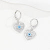 Necklace And Earrings Set Copper Devil's Eye Heart Shape Diamondencrusted Light Luxury Women's Accessories
