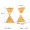 Necklace And Earrings Stainless Steel Titanium Steel Embossed Thread Irregular Pyramid Triangle Sun Flame Needle Shape Geometric Style Casting Electroplating For Women