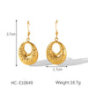 Necklace And Earrings Stainless Steel Titanium Steel Embossed Thread Irregular Pyramid Triangle Sun Flame Needle Shape Geometric Style Casting Electroplating For Women