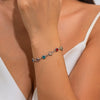 Necklace Artificial Crystal Clavicle Chain Square Peach Heart Geometric Vintage Style
