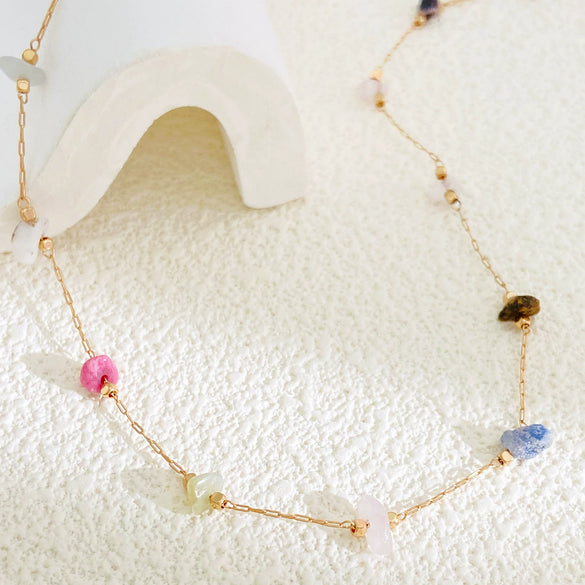 Necklace Artificial Crystal Geometric Electroplating