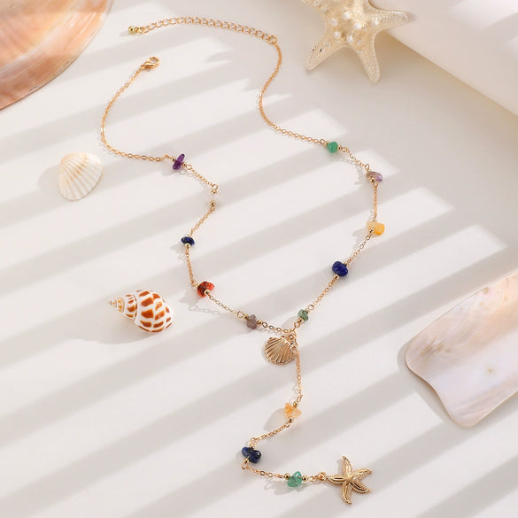 Necklace Artificial Crystal Geometric Electroplating