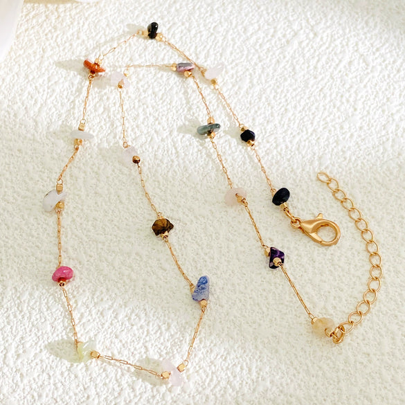 Necklace Artificial Crystal Geometric Electroplating