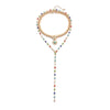 Necklace Artificial Crystal Snake Bone Chain Geometric Alloy Pendant Electroplating
