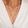 Necklace Artificial Crystal Snake Bone Chain Geometric Alloy Pendant Electroplating