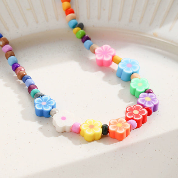 Necklace Beaded Artificial Crystal Ball Chain Electroplated With Flowers Bow Insects Geometric Animals Zodiac Letters Numbers Text