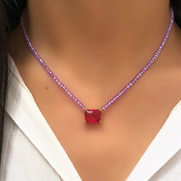 Necklace Beads Copper Geometric Ball Chain Electroplating Women's