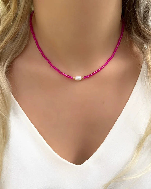 Necklace Beads Copper Geometric Ball Chain Electroplating Women's