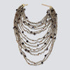 Necklace Beads Mixed Gemstone Setting Geometric Handmade Women's Fashion