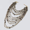 Necklace Beads Mixed Gemstone Setting Geometric Handmade Women's Fashion