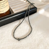 Necklace Black Gallstone Geometric Handmade Women's Niche Dark Series Cross Chain Jewelry