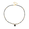 Necklace Black Sharp Crystal Titanium Steel Geometric Handmade Pendant Chain