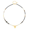 Necklace Black Sharp Crystal Titanium Steel Geometric Handmade Pendant Chain