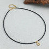 Necklace Black Sharp Crystal Titanium Steel Geometric Handmade Pendant Chain