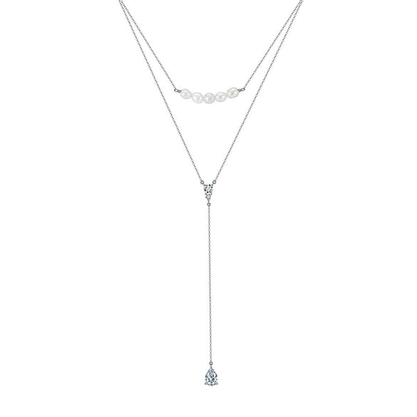 Necklace Bohemian Tassel Style Turquoise Natural Freshwater Pearl Silver 225 Silver Geometric Electroplating