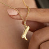 Necklace Boot Pendant Brass Clavicle Chain Copper Real Gold Plated Jewelry