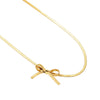 Necklace Bow Snake Bone Chain Titanium Steel Electroplated With 18K Gold Color Preservation