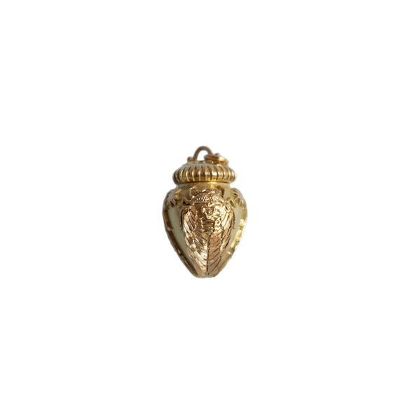 Necklace Brass Copper Dropshaped Shell Printed Electroplating Simple Style