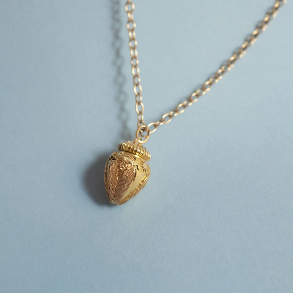 Necklace Brass Copper Dropshaped Shell Printed Electroplating Simple Style