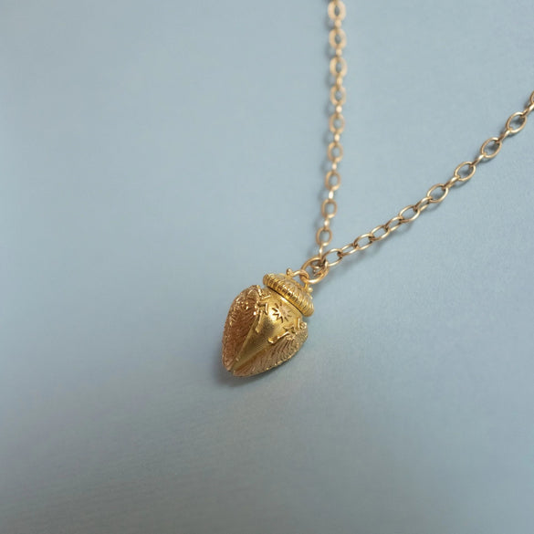 Necklace Brass Copper Dropshaped Shell Printed Electroplating Simple Style