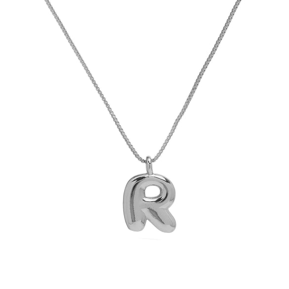 Necklace Brass Copper English Letter Electroplating Balloon Bubble Style For Women