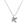 Necklace Brass Copper English Letter Electroplating Balloon Bubble Style For Women