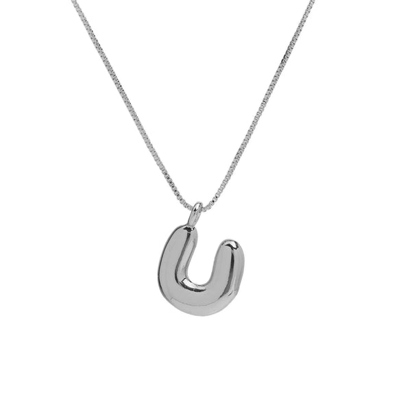 Necklace Brass Copper English Letter Electroplating Balloon Bubble Style For Women