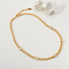 Necklace Brass Copper Zircon Geometric 18K Gold Plated Electroplated For Women