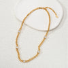 Necklace Brass Copper Zircon Geometric 18K Gold Plated Electroplated For Women