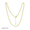 Necklace Brass Gold Plated Square Geometric Clavicle Chain