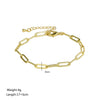 Necklace Brass Gold Plated Square Geometric Clavicle Chain