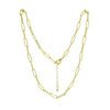Necklace Brass Gold Plated Square Geometric Clavicle Chain