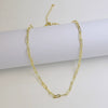 Necklace Brass Gold Plated Square Geometric Clavicle Chain