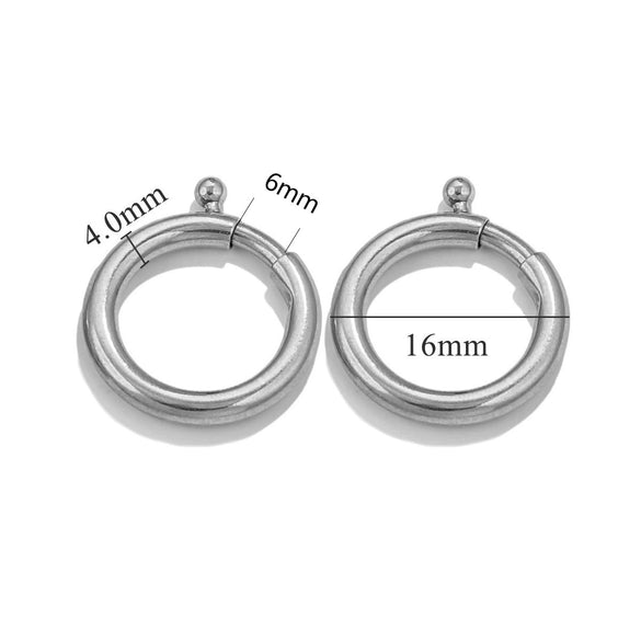 Necklace Buckle Jewelry Accessories Stainless Steel Round Spring Buckle Original Design Geometric Electroplating