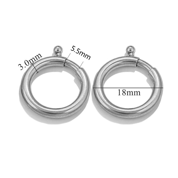 Necklace Buckle Jewelry Accessories Stainless Steel Round Spring Buckle Original Design Geometric Electroplating
