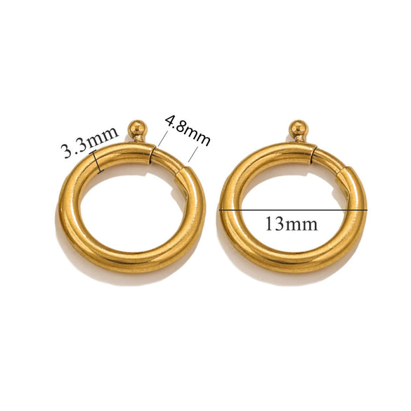 Necklace Buckle Jewelry Accessories Stainless Steel Round Spring Buckle Original Design Geometric Electroplating